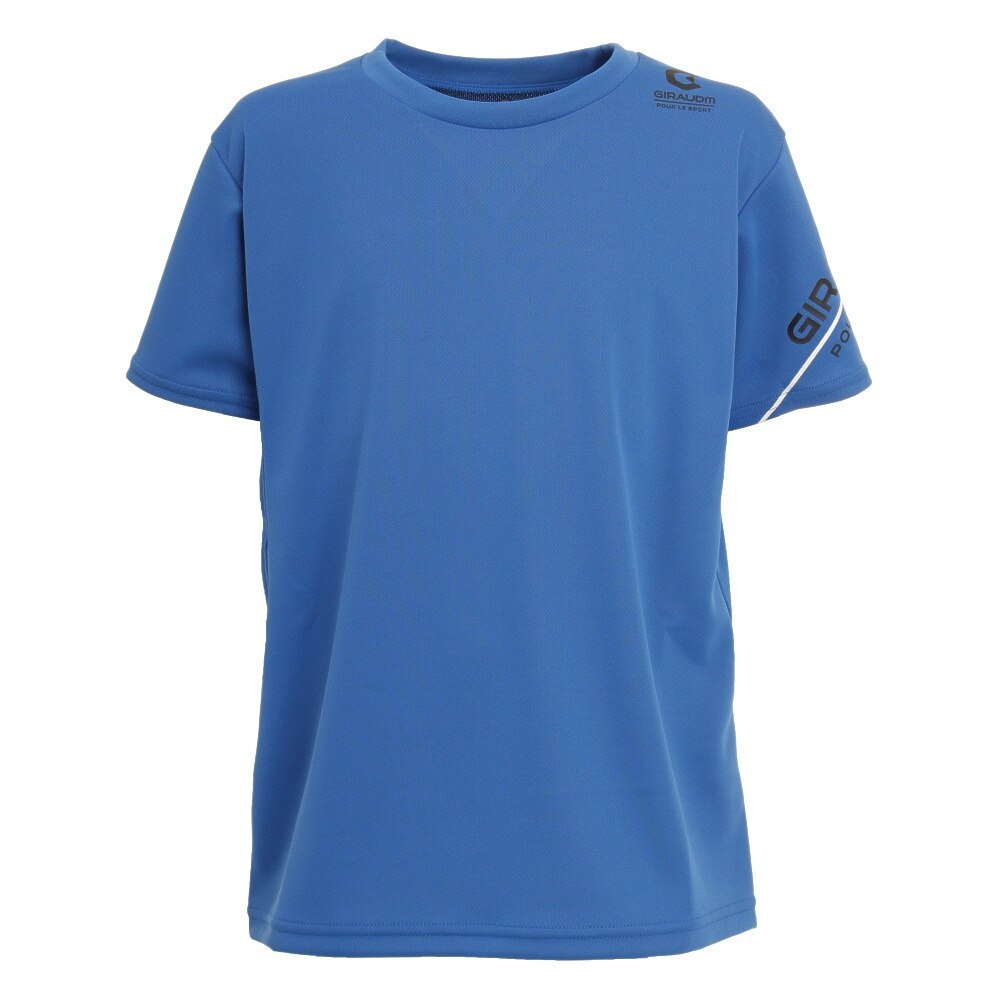 洗える抗ウイルス素材 ナノガード 吸汗速乾 UVカット ジュニア 半袖Tシャツ  865GM1TP6609 BLU 生地 服