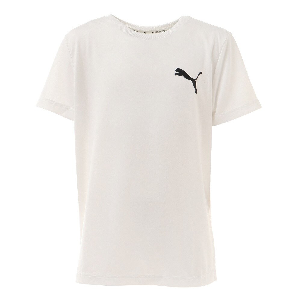  ジュニア ACTIVE ESS スモールロゴ Tシャツ 588823 02 WHT