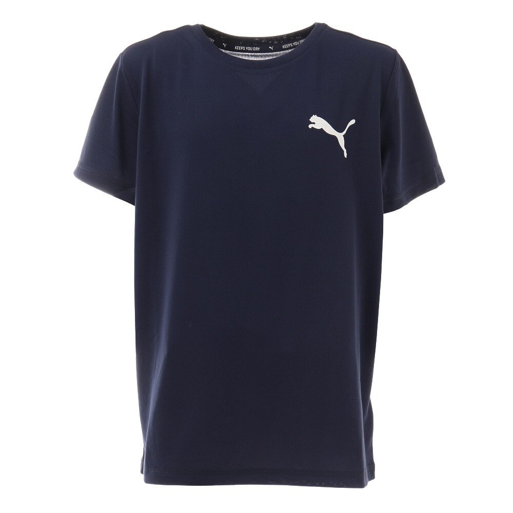  ジュニア ACTIVE ESS スモールロゴ Tシャツ 588823 06 NVY