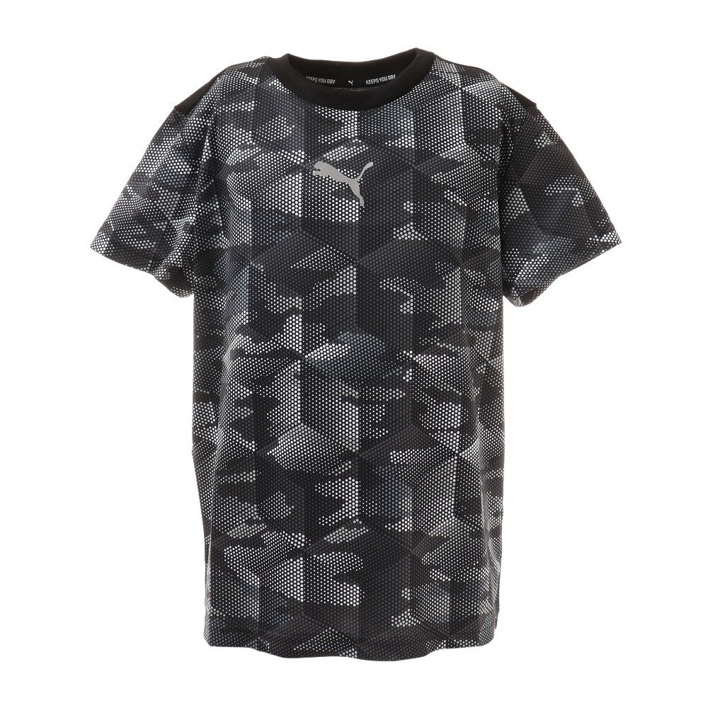  ジュニア ACTIVE SPORTS AOP ポリ Tシャツ 588835 01 BLK