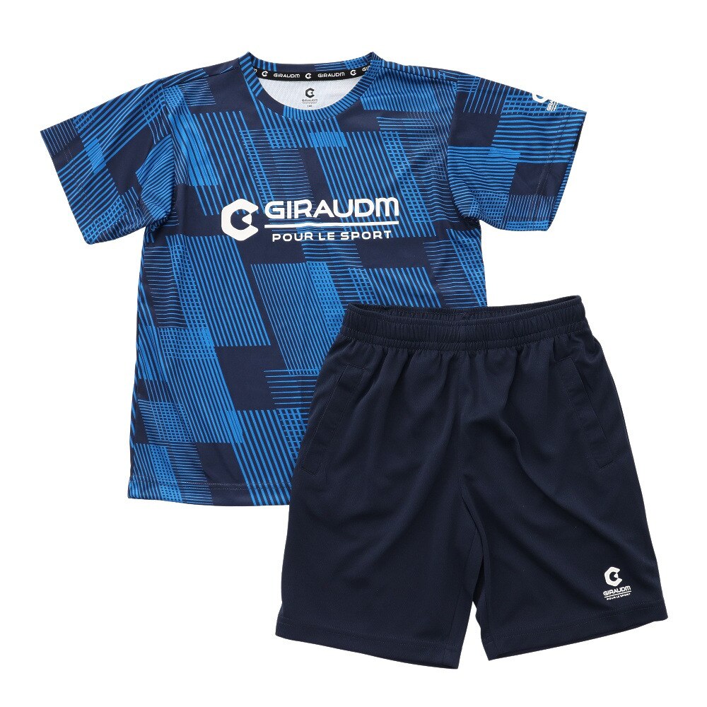 洗っても機能が続く UV 吸汗速乾 ドライプラス ジュニア Tスーツ 865GM1CD6722 BLU Tシャツ＆ハーフパンツセット