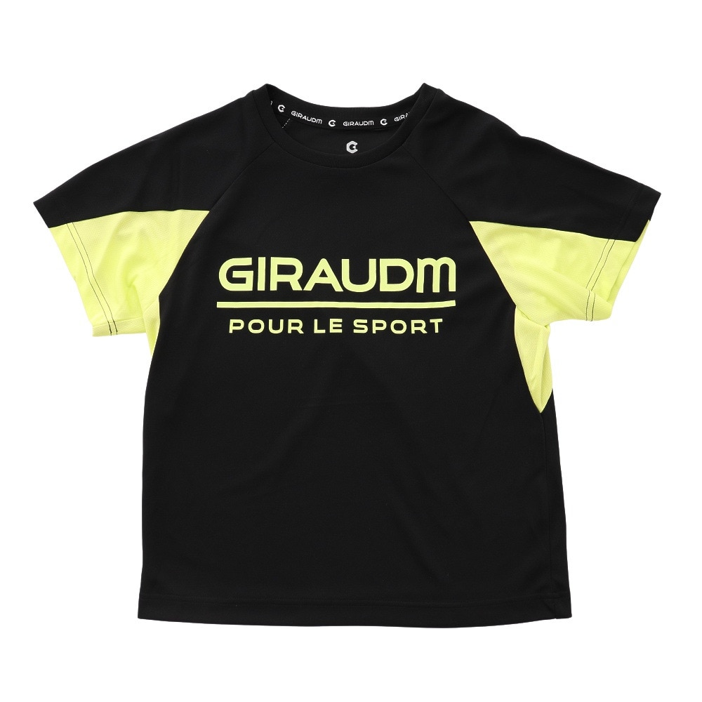 ジローム（GIRAUDM）（キッズ）ドライ 吸汗速乾 UVカット ジュニア Tスーツ 865GM1CD6723 BLK Tシャツ&ハーフパンツセット