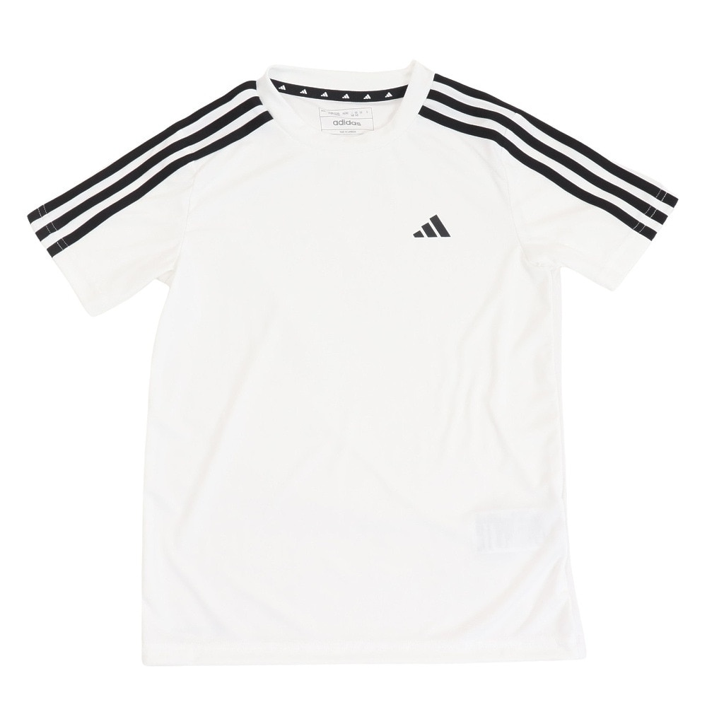 アディダス（adidas）（キッズ）Tシャツ 半袖 キッズ 上下セット AEROREADY スリーストライプス  ECM35-HS1608