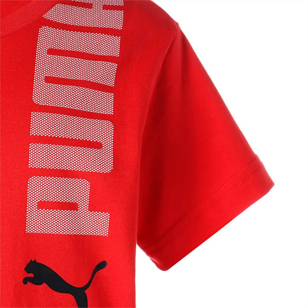 プーマ（PUMA）（キッズ）ボーイズ ロゴ ラボ 上下 2点セット Tシャツ & ショーツ 675805 11 RED