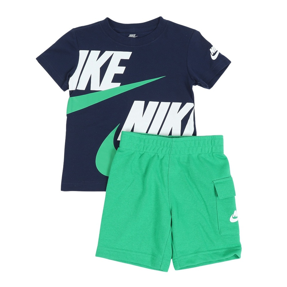 ナイキ（NIKE）（キッズ）ボーイズ HBR CARGO FT Tシャツ ショートパンツ セット 86J213-E5D