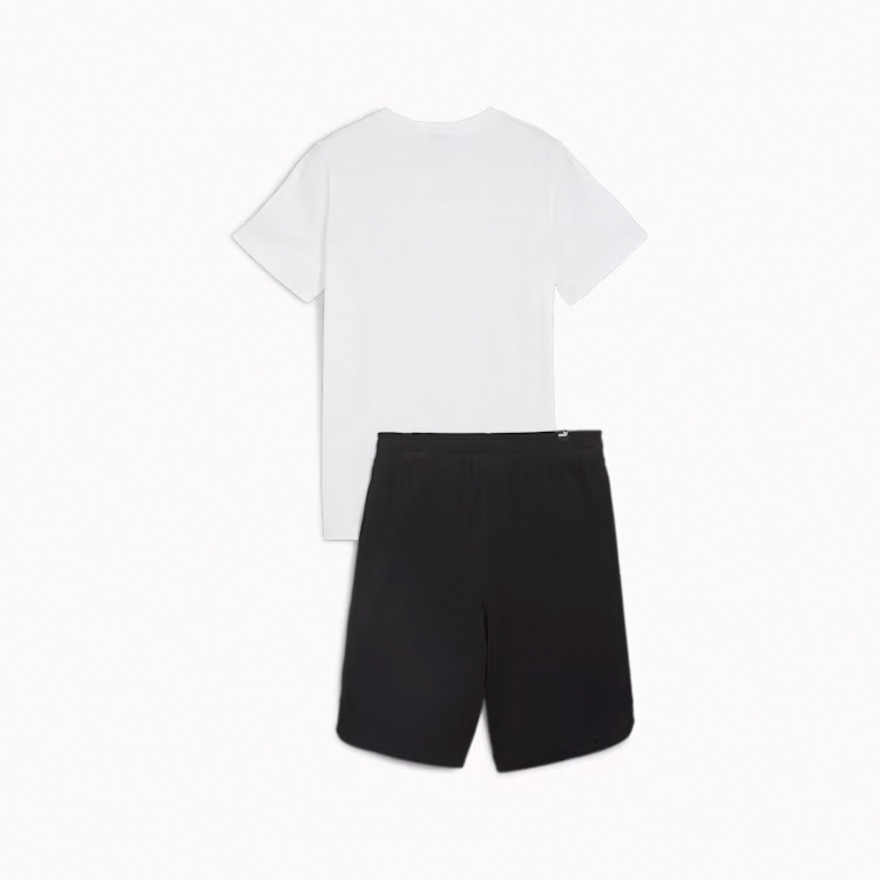 プーマ（PUMA）（キッズ）ボーイズ プーマ スクアッド 半袖Tシャツ & ショーツセット 681409 02 WHT