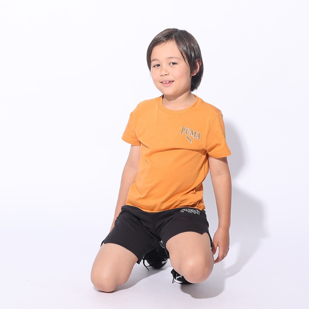 プーマ（PUMA）（キッズ）ボーイズ プーマ スクアッド 半袖Tシャツ & ショーツセット 681409 91 ORG