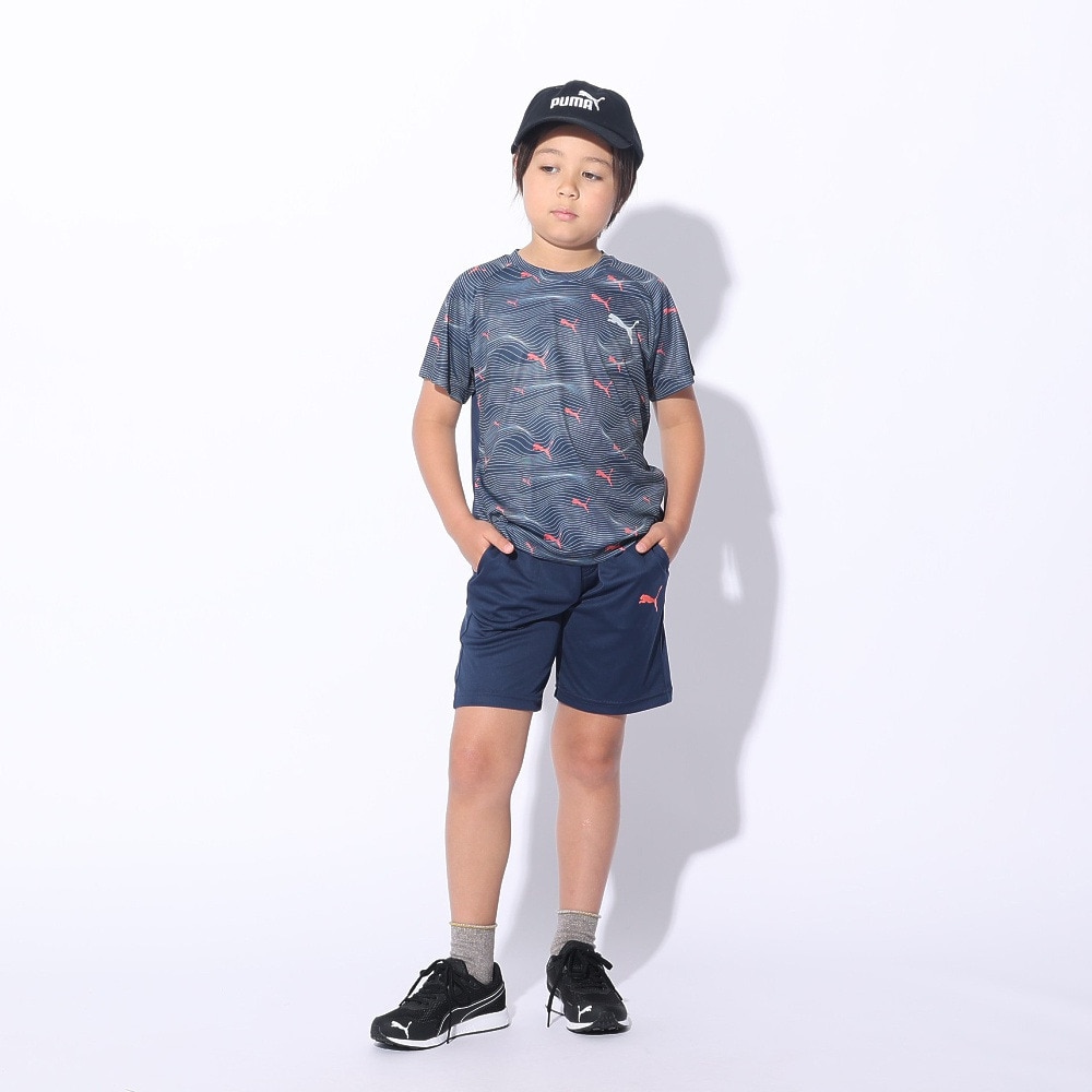 プーマ（PUMA）（キッズ）ボーイズ アクティブ スポーツ ポリ AOP 半袖Tシャツ & ショーツセット 681412 14 NVY