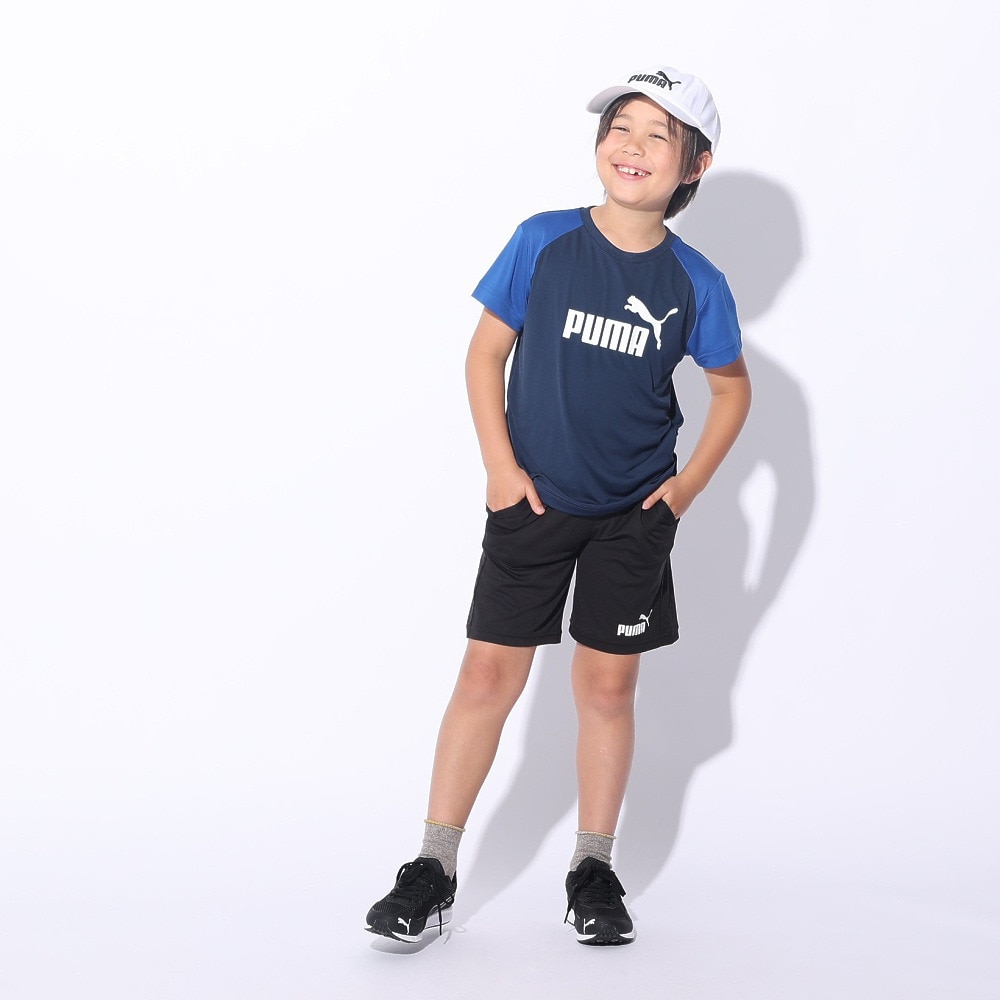 プーマ（PUMA）（キッズ）ボーイズ ポリ 半袖Tシャツ & ショーツセット 849634 14 NVY