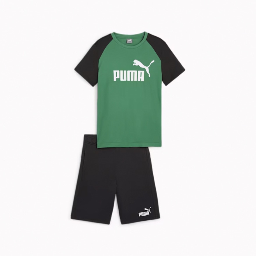 プーマ（PUMA）（キッズ）ボーイズ ポリ 半袖Tシャツ & ショーツセット 849634 86 GRN