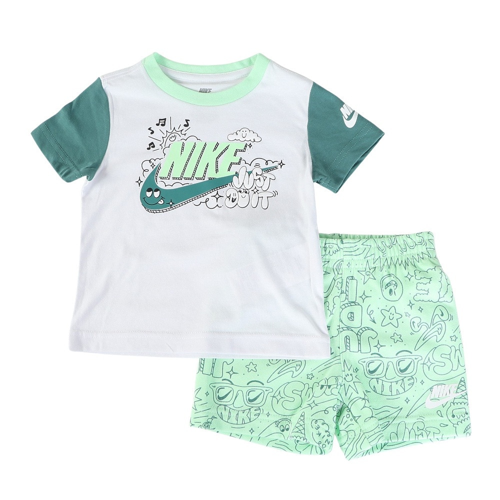 ナイキ（NIKE）（キッズ）トドラー ボーイズ ショートスリーブ Tシャツ ショートパンツ 上下セット 76M016-E2E