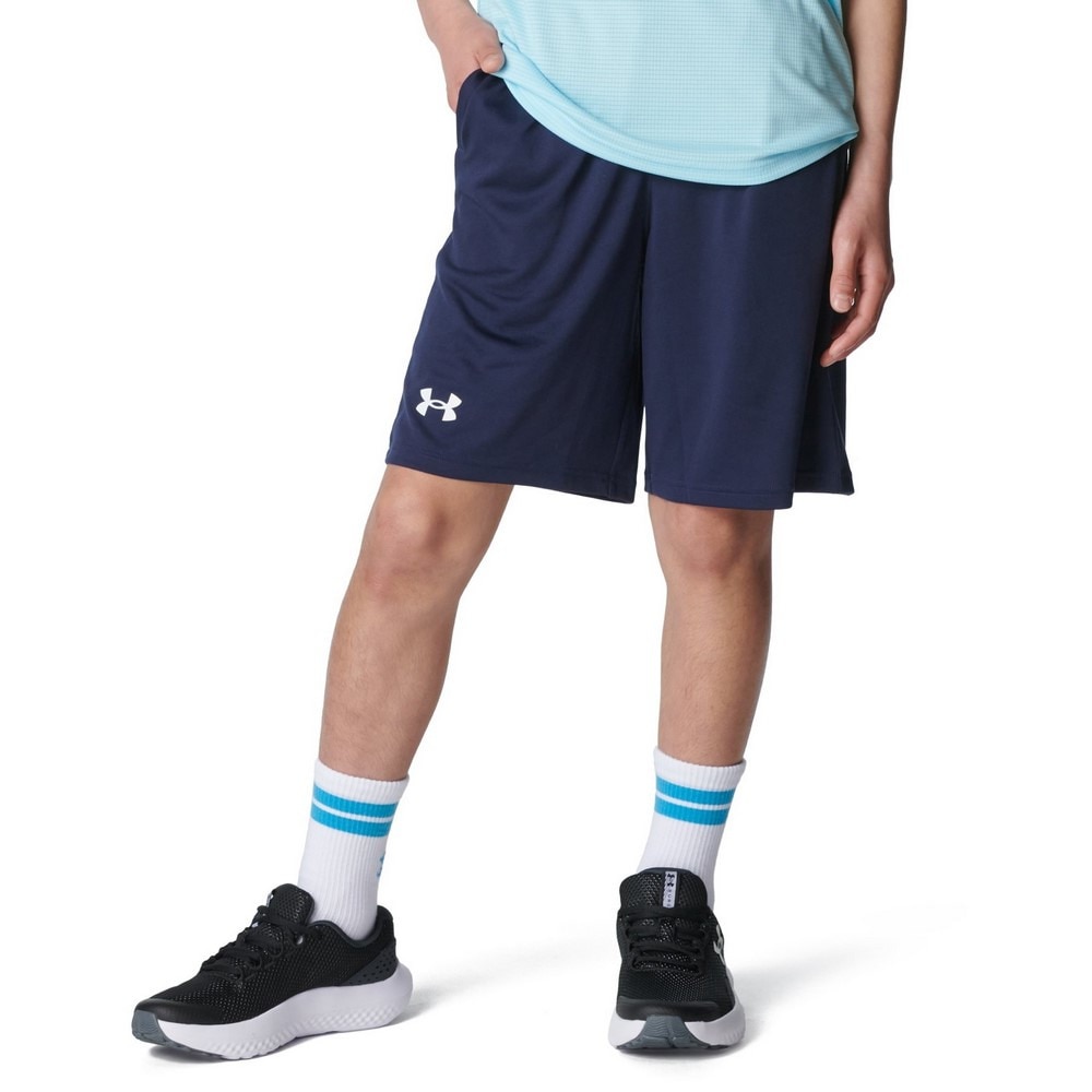 アンダーアーマー（UNDER ARMOUR）（キッズ）ジュニア テック カラーブロック Tシャツ ショーツ 上下セット 6001343 410