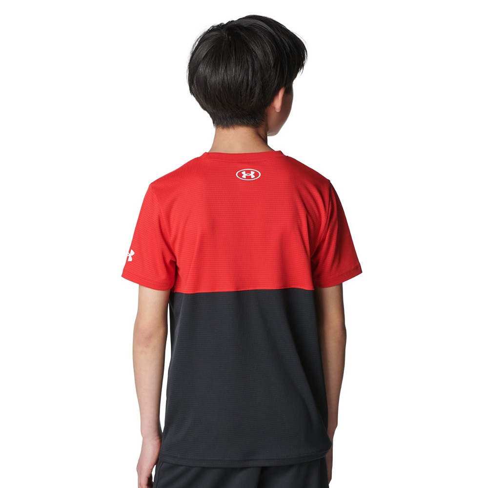アンダーアーマー（UNDER ARMOUR）（キッズ）ジュニア テック カラーブロック Tシャツ ショーツ 上下セット 6001343 600