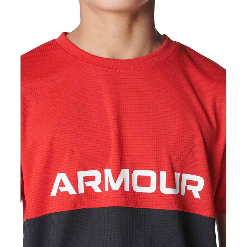 アンダーアーマー（UNDER ARMOUR）（キッズ）ジュニア テック カラーブロック Tシャツ ショーツ 上下セット 6001343 600