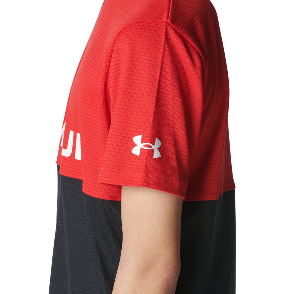 アンダーアーマー（UNDER ARMOUR）（キッズ）ジュニア テック カラーブロック Tシャツ ショーツ 上下セット 6001343 600