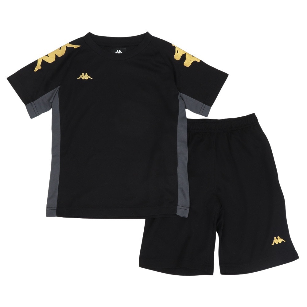 カッパ（Kappa）（キッズ）ジュニア 半袖Tシャツ スーツ 上下セット 115650-BK