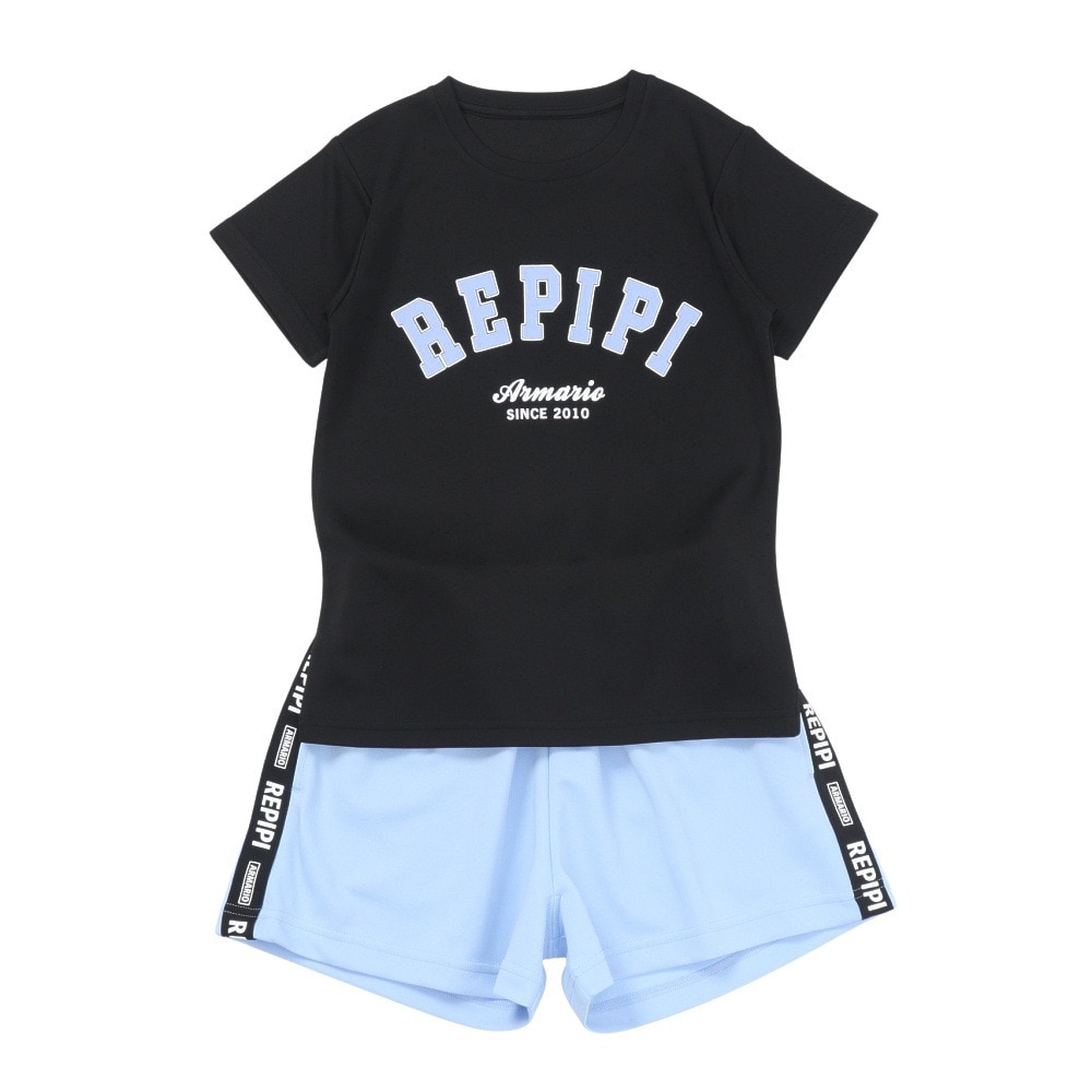 レピピアルマリオ（repipi armario）（キッズ）ジュニア 半袖Tシャツ&パンツセット 144886 -BK