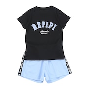 (キッズ)ジュニア 半袖Tシャツ&パンツセット 144886 -BK