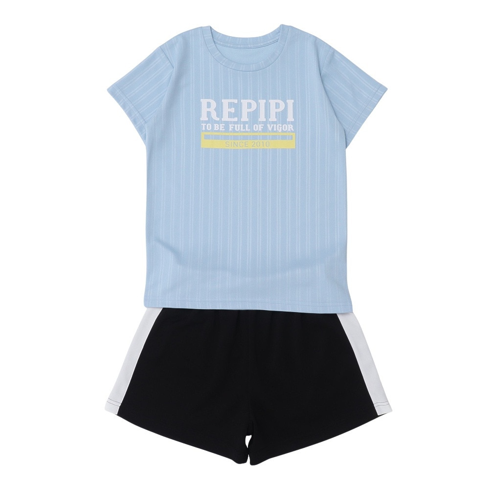 レピピアルマリオ（repipi armario）（キッズ）ジュニア 半袖Tシャツ パンツ 上下セット 144893 -SAX