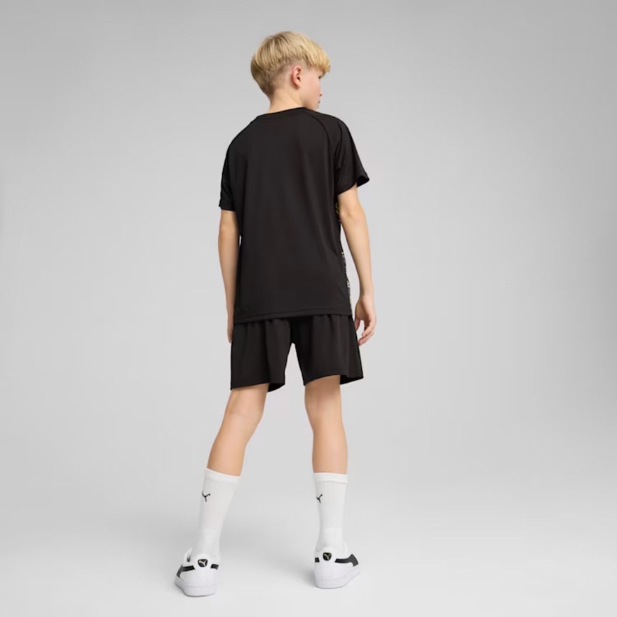 プーマ（PUMA）（キッズ）ボーイズ TAD ESS ポリ AOP Tシャツ & ショーツ 上下セット 687812 01 BLK