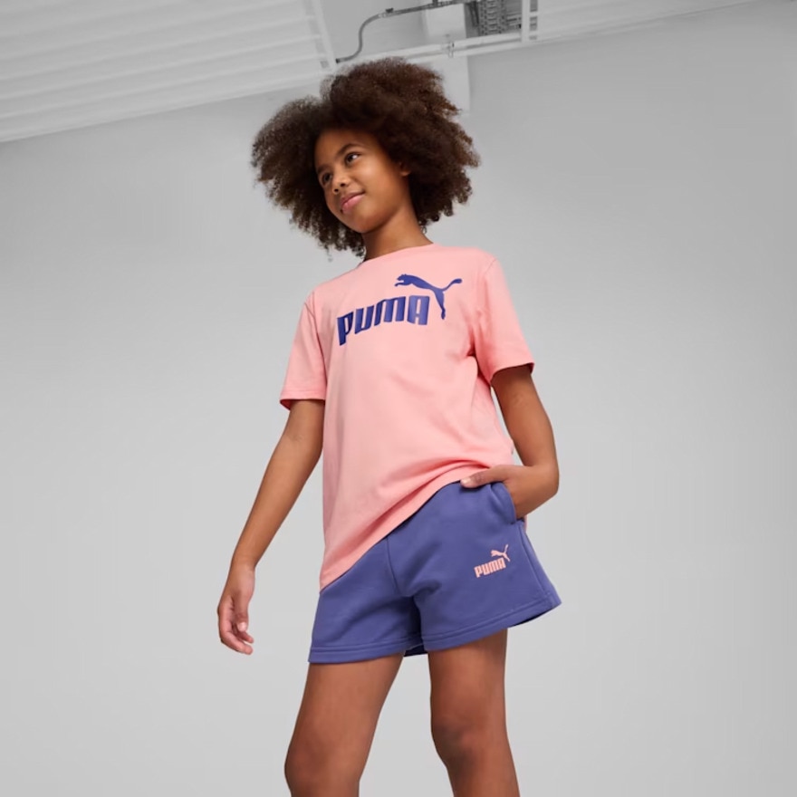プーマ（PUMA）（キッズ）ガールズ ESS NO. 1 ロゴ 半袖 Tシャツ & ショーツ セット 687805 18 SPNK