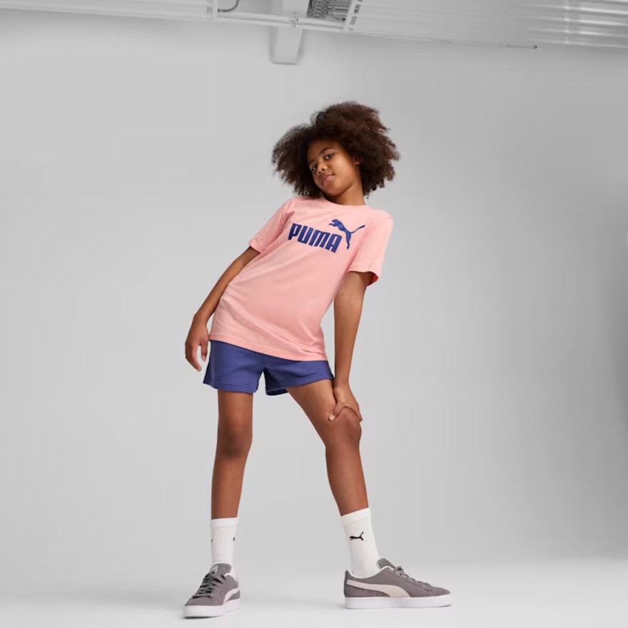 プーマ（PUMA）（キッズ）ガールズ ESS NO. 1 ロゴ 半袖 Tシャツ & ショーツ セット 687805 18 SPNK