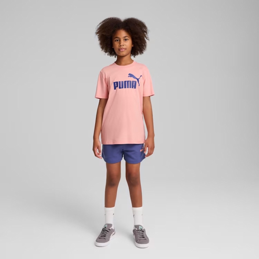 プーマ（PUMA）（キッズ）ガールズ ESS NO. 1 ロゴ 半袖 Tシャツ & ショーツ セット 687805 18 SPNK