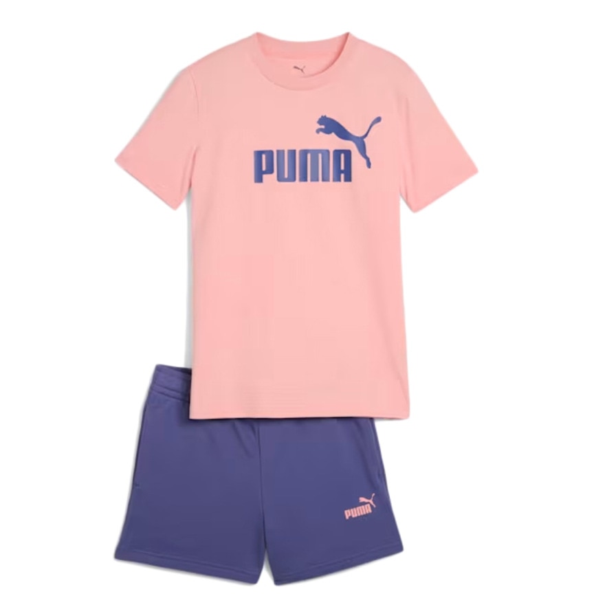プーマ（PUMA）（キッズ）ガールズ ESS NO. 1 ロゴ 半袖 Tシャツ & ショーツ セット 687805 18 SPNK