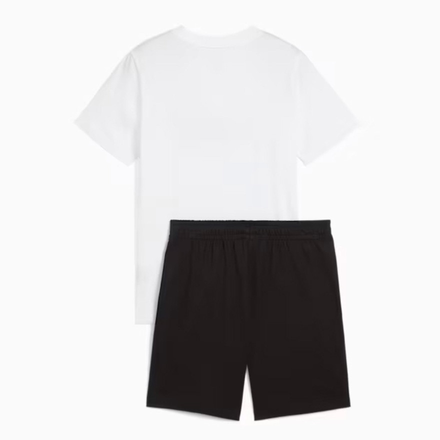 プーマ（PUMA）（キッズ）ボーイズ ESS 2 カラー NO. 1 ロゴ 半袖 Tシャツ アンド＆セット 687867 02 WHT