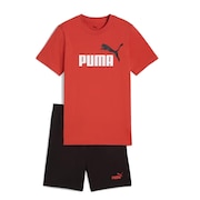 (キッズ)ボーイズ ESS 2 カラー NO. 1 ロゴ 半袖 Tシャツ アンド&セット 687867 15 RED