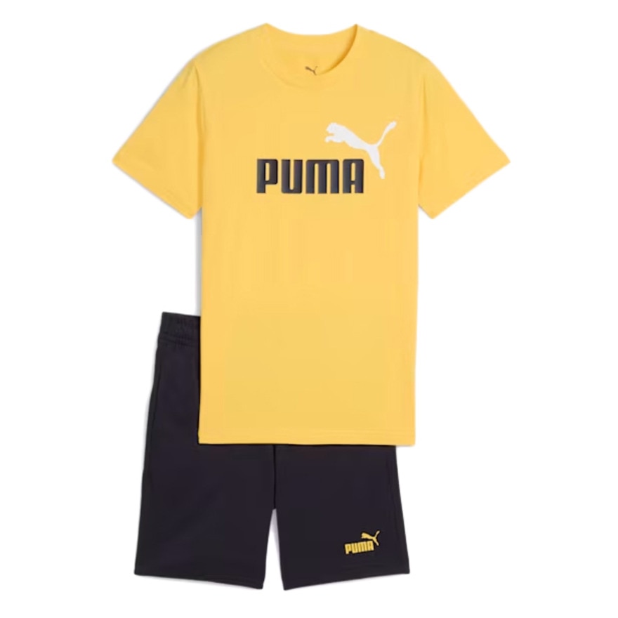 プーマ（PUMA）（キッズ）ボーイズ ESS 2 カラー NO. 1 ロゴ 半袖 Tシャツ アンド＆セット 687867 55 YEL