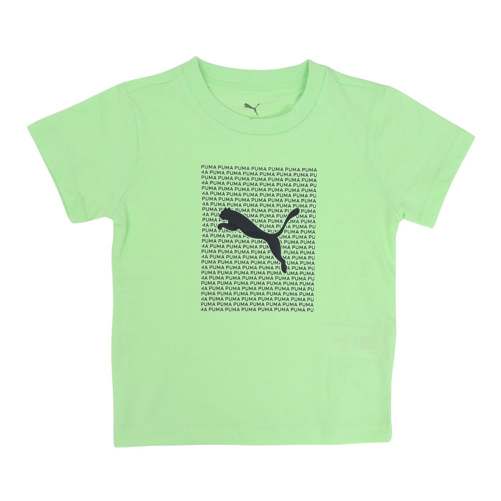 プーマ（PUMA）（キッズ）ジュニア ロゴ ラブ HOG 半袖Tシャツ&ショーツ 上下セット 687887 49 KGRN