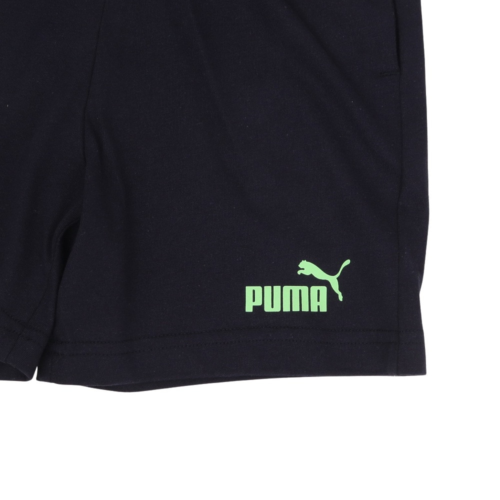 プーマ（PUMA）（キッズ）ジュニア ロゴ ラブ HOG 半袖Tシャツ&ショーツ 上下セット 687887 49 KGRN