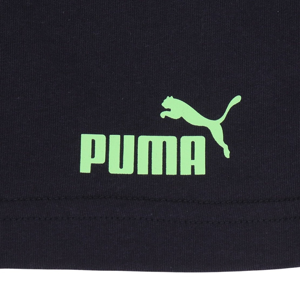 プーマ（PUMA）（キッズ）ジュニア ロゴ ラブ HOG 半袖Tシャツ&ショーツ 上下セット 687887 49 KGRN