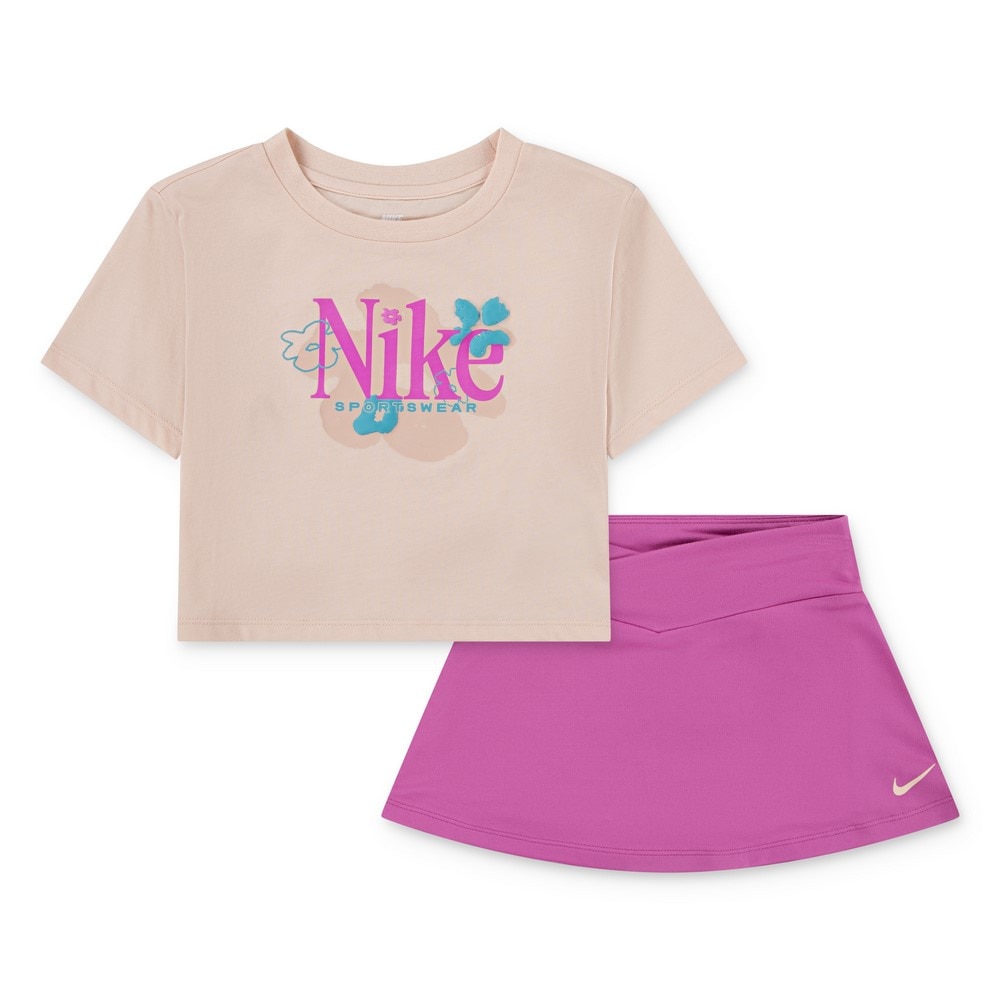 ナイキ（NIKE）（キッズ）ガールズ WILD SCOOTER 半袖Tシャツ スカート 上下セット 26M926-AFN
