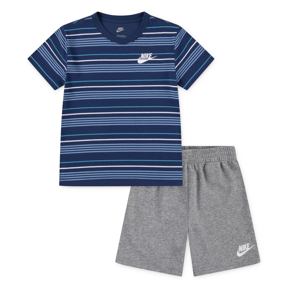 ナイキ（NIKE）（キッズ）ジュニア FT ストライプ 半袖Tシャツ ショーツ 上下セット 86N044-042