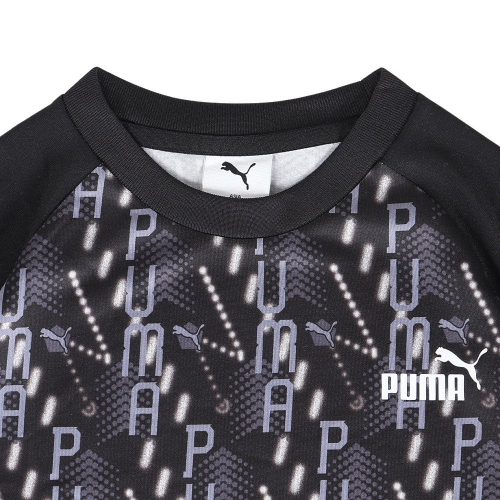 プーマ（PUMA）（キッズ）ジュニア TAD ESS AOP ポリ Tシャツ&ショートパンツ 上下セット 694286 01 BLK