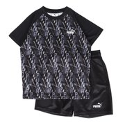 (キッズ)ジュニア TAD ESS AOP ポリ Tシャツ&ショートパンツ 上下セット 694286