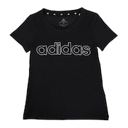 アディダス（adidas）（キッズ）Tシャツ tシャツ 半袖 ガールズ エッセンシャルズ 半袖Tシャツ 29243-GN4042 綿100% コットン ブラック 黒