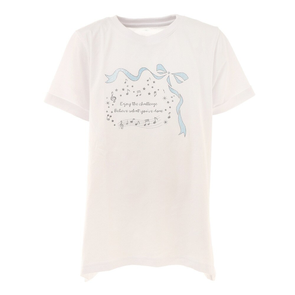  ガールズ デザインTシャツ 865PA1CD6646WHT 半袖