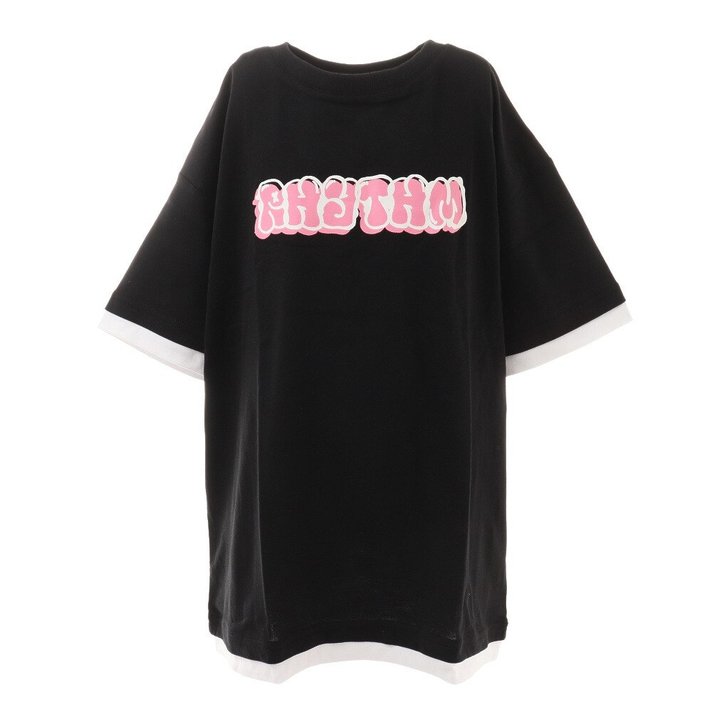  ガールズ ダンスレイヤードTシャツ 865PA1CD6649BLK