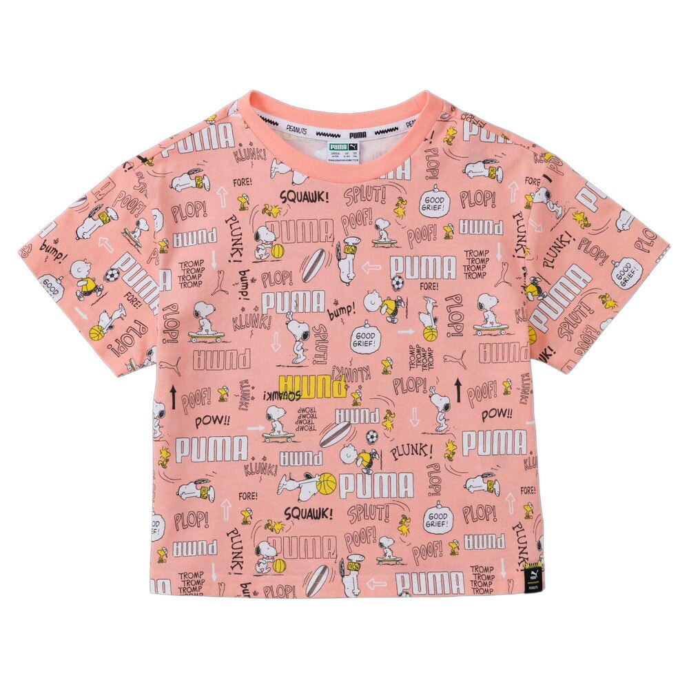  PUMA×PEANUTS キッズ ガールズ AOP Tシャツ 530647 26 SPNK