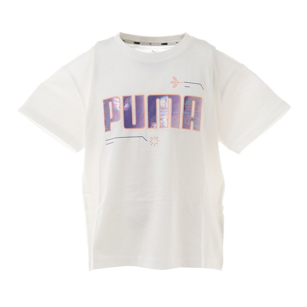  ガールズ ALPHA Tシャツ 589031 02 WHT