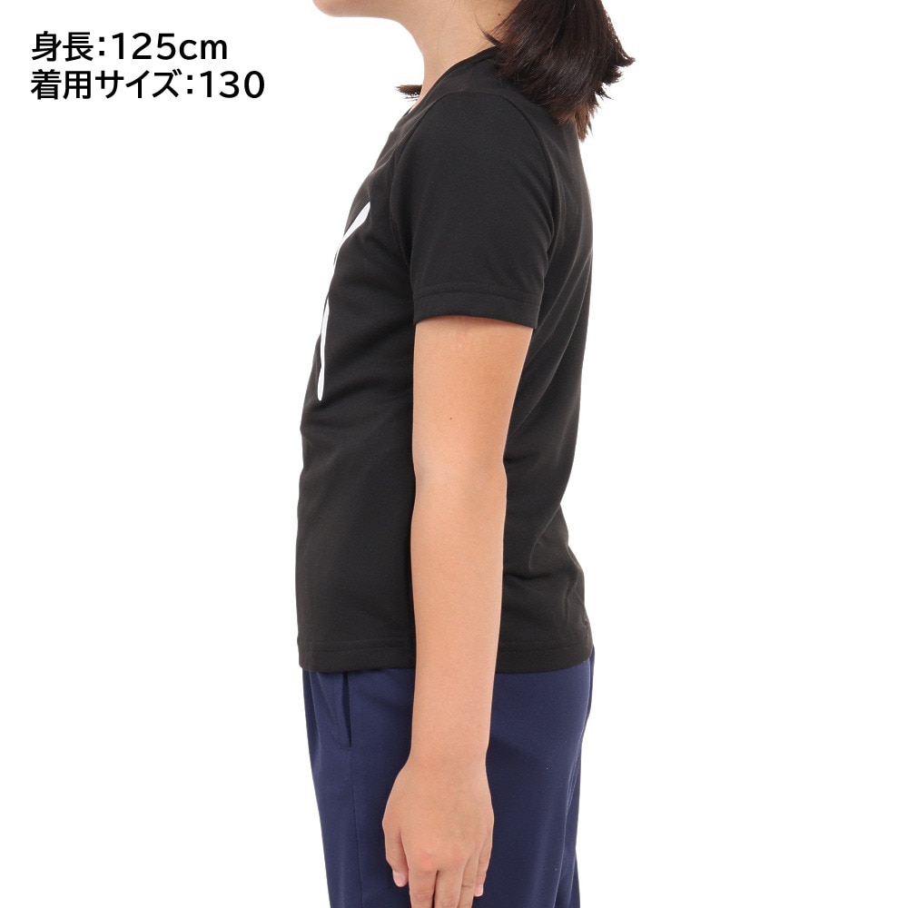 プーマ（PUMA）（キッズ）Tシャツ 半袖 キッズ ガールズ 女の子 ESS アクティブ Tシャツ 黒 ブラック 589039 01 BLK