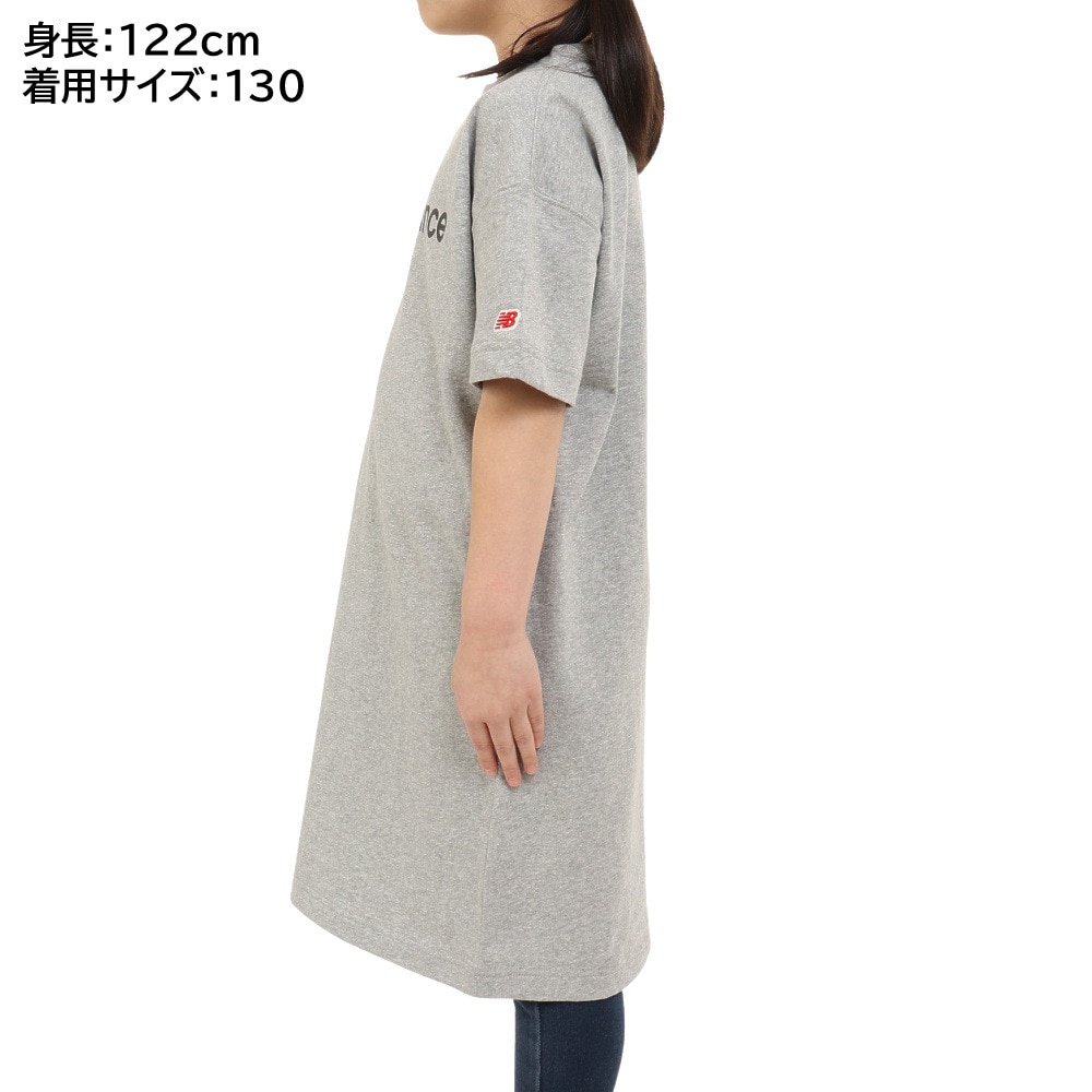ニューバランス（new balance）（キッズ）半袖Tシャツ ジュニア リニアロゴ ドレス ABD35052AG