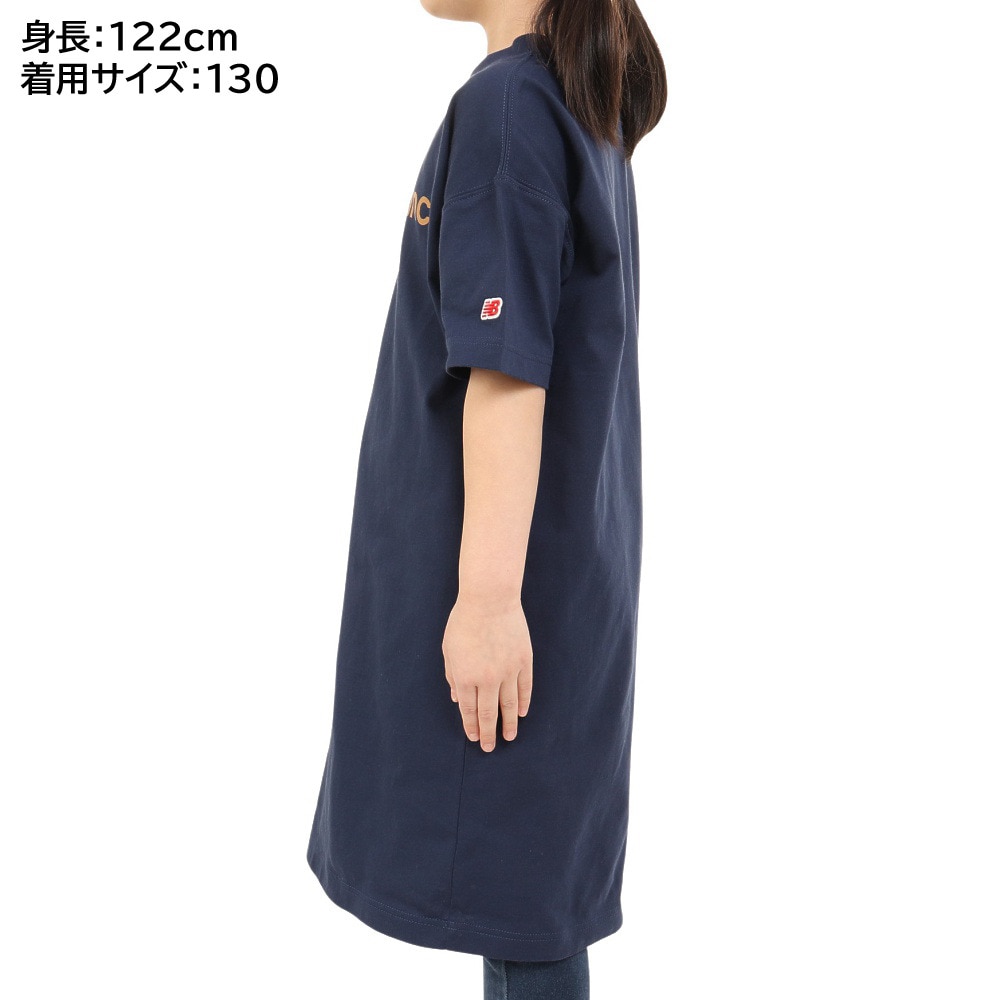 ニューバランス（new balance）（キッズ）半袖Tシャツ ジュニア リニアロゴ ドレス ABD35052NNY