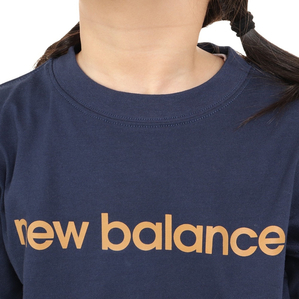 ニューバランス（new balance）（キッズ）半袖Tシャツ ジュニア リニアロゴ ドレス ABD35052NNY
