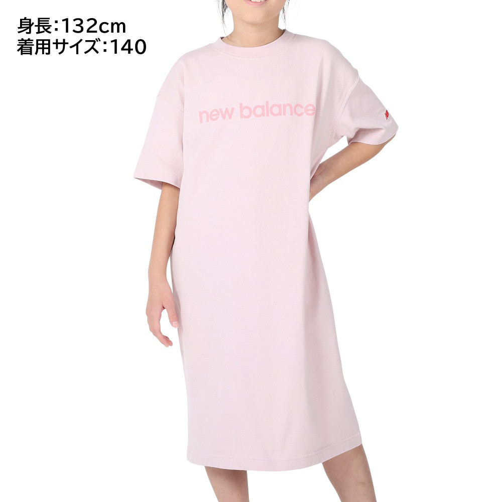 ニューバランス（new balance）（キッズ）半袖Tシャツ ジュニア リニアロゴ ドレス ABD35052SOI