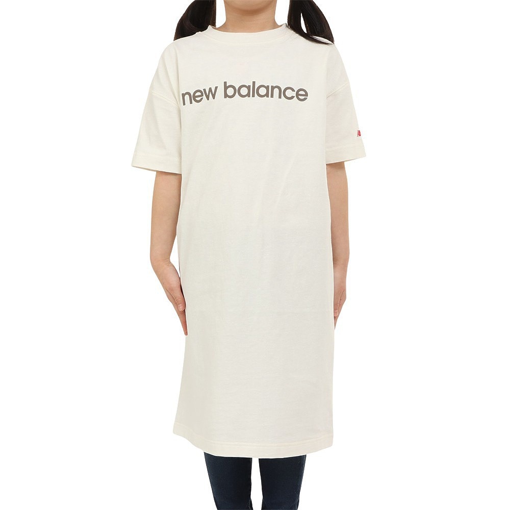 ニューバランス（new balance）（キッズ）半袖Tシャツ ジュニア リニアロゴ ドレス ABD35052SST