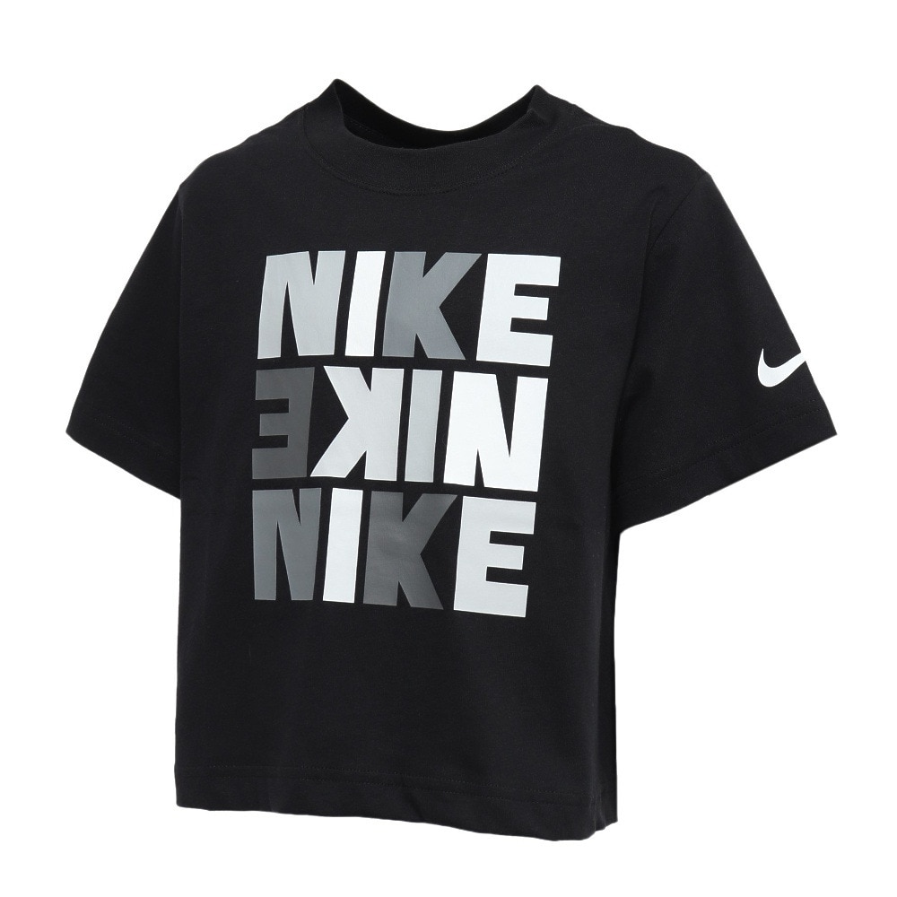 ナイキ（NIKE）（キッズ）Tシャツ 半袖 キッズ ガールズ 女の子 軽量 綿100% YTH NSW ボクシー プリント DZ3579-010